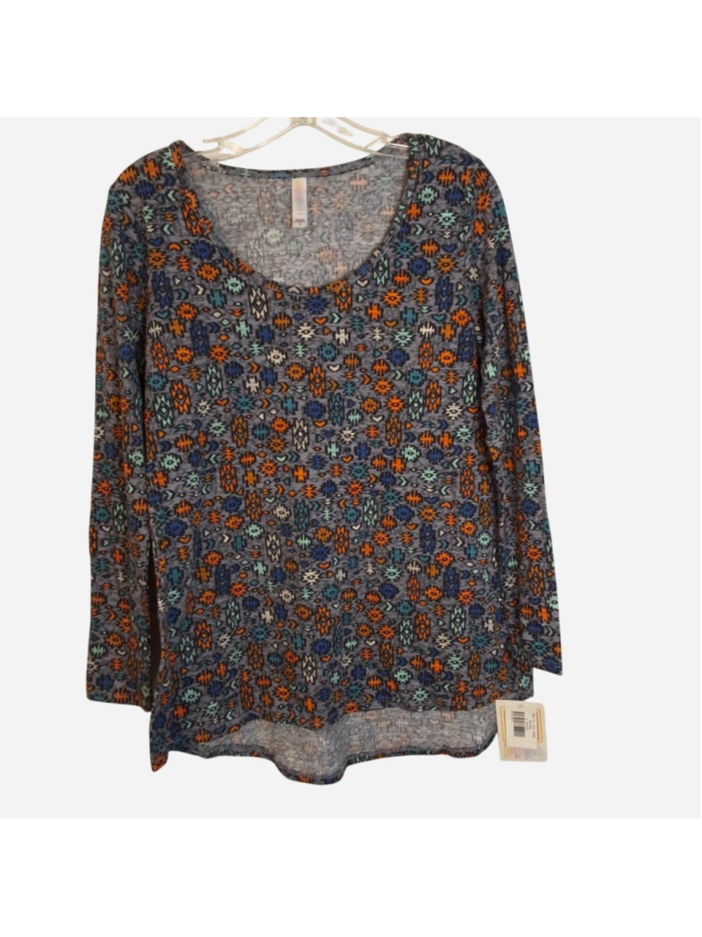 LuLaRoe Lynnae Top Size Small NWT Southwestern Aztec Print Long Sleeve